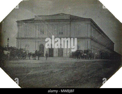 . Der Gloggnitzer Bahnhof in Wien, Daguerreotypie. 1842. Sconosciuto 247 Gloggnitzer-Bahnhof Vienna 1842 Foto Stock