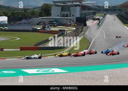 Malaysian Grand Prix: un finale di gara per il circuito di Sepang Foto Stock