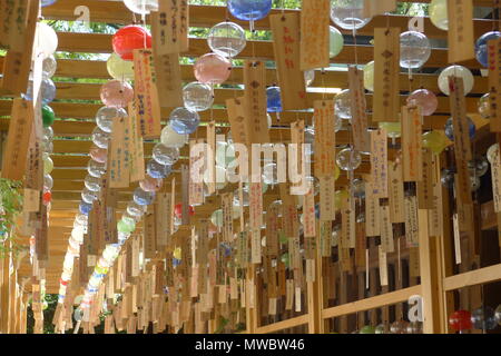 Vento giapponese di carillon in Kawagoe, Giappone Foto Stock