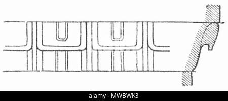 . Deutsch: Dorische Kymation. Artikel Kymation in: Meyers Großes Konversations-Lexikon 6. Auflage 1905-1909 . Sconosciuto 168 Dorisches Kyma Foto Stock