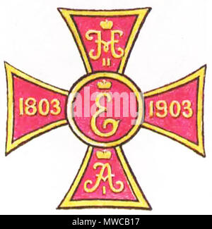 . Il badge di Novorossijsky 3-d reggimento Dragoon . prima di 1918. Unknovn 169 Dragoon Novorossij 3 Foto Stock