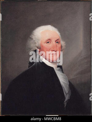 . Inglese: George Washington (1732 - 1799) . circa 1793. John Trumbull (1756-1843) Descrizione pittore americano e artista Data di nascita e morte 6 Giugno 1756 10 Novembre 1843 Luogo di nascita e morte in Libano New York posizione di lavoro New York, London Authority control : Q369263 VIAF: 56862633 ISNI: 0000 0001 2134 4222 ULAN: 500016000 LCCN: N50011728 WGA: TRUMBULL, John WorldCat 239 George Washington John Trumbull Foto Stock