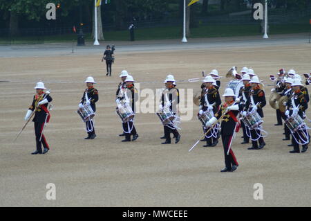 Il ammassato bande di Sua Maestà, dei Royal Marines Spectactular musicale Foto Stock