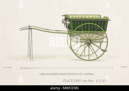 . Stampa. Uno di una serie di disegni o modelli per i vari tipi di a cavallo il trasporto da J & C Cooper pubblicato in carrozzieri e Wheelwrights' Arte ufficiale. 1903. Unattributed 250 Governes carrello vasca, c 1903 Foto Stock