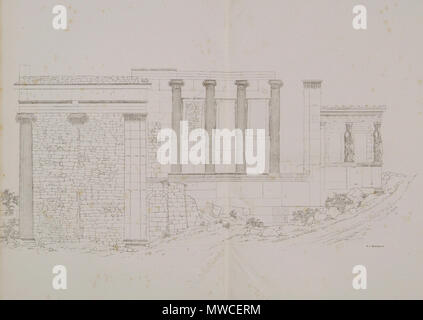 . Inglese: elevazione del fronte occidentale del tempio come rimase nel 1819 - Inwood Henry William - 1827 . 1827. William Henry Inwood (1794-1843) nomi alternativi Henry Inwood Descrizione architetto e studioso classica Data di nascita e morte 1794 1843 competente controllo : Q5730222 VIAF: 76402723 ISNI: 0000 0000 0270 7748 - ULAN: 500033766 GND: 1038726921 SUDOC: 164287884 183 elevazione del fronte occidentale del tempio come rimase nel 1819 - Inwood Henry William - 1827 Foto Stock