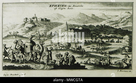 . Inglese: Giacobbe Peeters. Descrizione des principales villes, havres et isles du Golfe de Venise du coté orientali. Comme aussi des Villes et forteresses de la Moree, et quelques luoghi de la Grèce, Anversa, sur le marché des Vieux Souliers, 1690. 1690. Giacobbe Peeters (1637-1695) Descrizione incisore fiammingo e libraio del xvii secolo incisore fiammingo Data di nascita e morte 1637 1695 Luogo di nascita Anversa competente controllo : Q23830595 VIAF: 32871762 ISNI: 0000 0004 4642 9742 LCCN: no2012022007 GND: 122180437 SUDOC: 12148839X WorldCat 191 Ephesen in Anatolien ost Cleyn Asia - Peeters Foto Stock