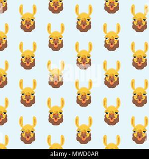 Modello senza giunture, alpaca art design di sfondo per il tessuto e il decor. Illustrazione Vettoriale