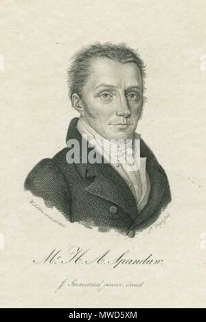 . Nederlands: Portet van Hajo Albert Spandaw (1777-1855) . 1821. Nederlands: Philippus Velijn (1787-1836) naar Wessel Lubbers (1755-1834) porta uitgegeven Johannes Immerzeel (1776-1841) 263 Hajo Albert Spandaw (1777-1855) Foto Stock