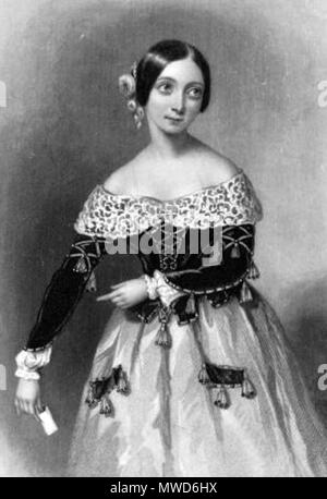 . Inglese: soprano italiano Fanny Persiani (1812-1867) come Rosina in Rossini Il barbiere di Siviglia. 1840. Edwin Dalton Smith (1800-?) e W. H. Mote (18?-18?) 202 Fanny Persiani come Rosina in Rossini Il barbiere di Siviglia Foto Stock