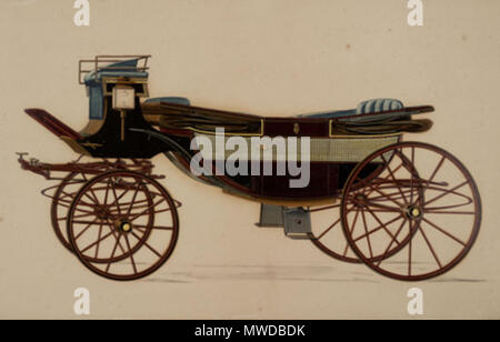 . Horse landau, del xix secolo . Xix secolo. Unattributed 284 cavallo landau, secolo XIX Foto Stock