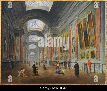 . Projet d'aménagement de la Grande Galerie du Louvre, vers 1798 . Inglese: Hubert Robert, la Grande Galerie del Louvre dopo 1801 . dopo 1801 286 Hubert Robert - la Grande Galerie del Louvre dopo 1801 Foto Stock