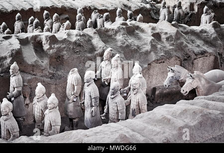 Xian, Cina - 4 Ottobre 2017: Esercito di Terracotta Warriors. Foto Stock