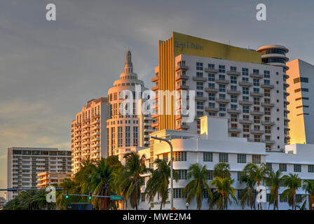 Miami, Florida - Aprile 28, 2018: Royal Palm Hotel art deco building a Miami in Florida Foto Stock