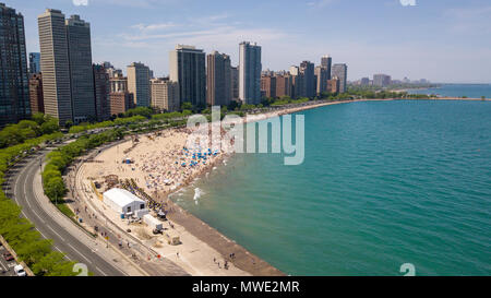 Oak Street Beach, Chicago, IL, Stati Uniti d'America Foto Stock