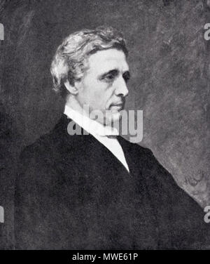 . Inglese: ritratto postumo di Lewis Carroll da Hubert von Herkomer, basate sulle fotografie. Questo dipinto pende ora nella grande sala della Chiesa di Cristo, Oxford. circa 1898. Hubert von Herkomer (dipinto originale--dominio pubblico) 275 Herkomer-ritratto di Carroll-bw Foto Stock