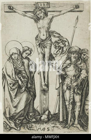 . Deutsch: Martin Schongauer, Christus am Kreuz mit vier Assistenzfiguren, Kupferstich, Lehrs 10. 6 febbraio 2008, 17:48:29. Martin Schongauer (1448-1491) Descrizione tedesco pittore e incisore, Data di nascita e morte nel 1450 circa 2 febbraio 1491 Luogo di nascita e morte Colmar Breisach posizione Lavoro Colmar Breisach competente controllo : Q155575 VIAF: 166391275 ISNI: 0000 0001 2128 7926 ULAN: 500028143 LCCN: N79021853 WGA: SCHONGAUER, Martin WorldCat 403 Martin SChongauer - Christus am Kreuz mit vier Assistenzfiguren (L 10) Foto Stock