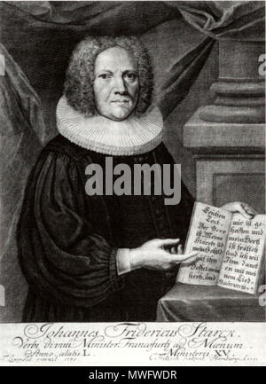 . Johann Friedrich Starck (1680-1756) . Autore tedesco e teologo 318 Johann Friedrich Stark2 Foto Stock