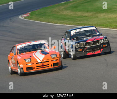 Johan Peperzeel, Porsche 944 S2, folata Haelst, Mazda RX3, CSN Groep, Youngtimer Touring Car Challenge, Maestri storica festa, Brands Hatch, Domenica Foto Stock