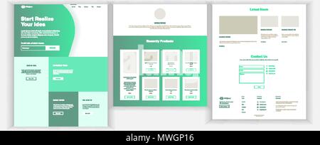Website template vettoriale. Pagina background aziendale. Sbarco nella pagina Web. Web Design e sviluppo. Contratto di cassa. Il successo del business. Pianificazione di denaro. Illustrazione Illustrazione Vettoriale