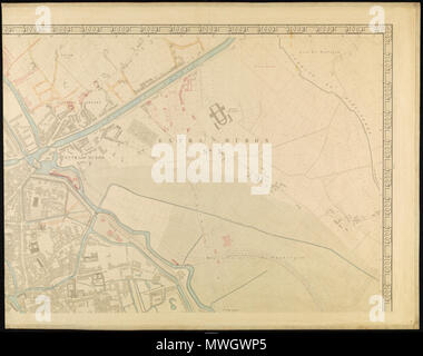 . Inglese: Mappa di Gand da Corvillain, parte 2 . 22 novembre 2013, 16:04:34. Gérard, P. Corvillain, V. [Gand : P. Gérard, 1855-1857]. 392 Mappa di Gand da Corvillain, parte 2 Foto Stock