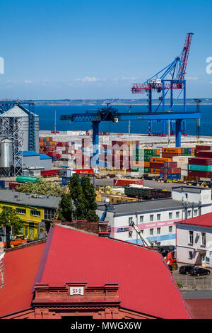 Odessa Marine porto commerciale, Odessa, Ucraina Foto Stock