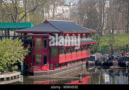 Feng Shang Ristorante Cinese, Little Venice, sul Regents Canal, Londra, Foto Stock