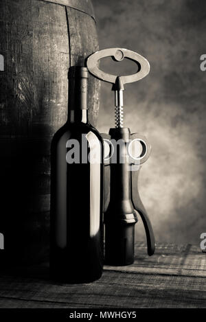 Red wine tasting - tono crema immagine di stile Foto Stock