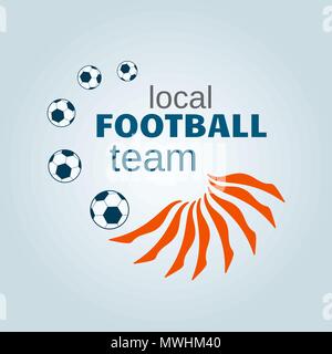 Soccer logotipo correlati per il marchio di abbigliamento e locali squadre di calcio Illustrazione Vettoriale