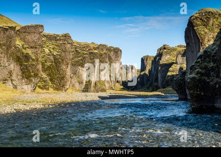 Wild Fjadrargljufur Canyon nel sud dell'Islanda Foto Stock