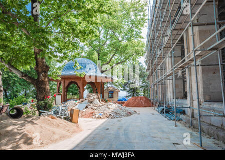 Vista di Yildlirim Bayezid complesso,una moschea complesso complesso costruito dal sultano ottomano Bayezid I Bursa, Turchia. Foto Stock