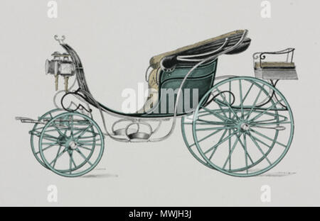 . Park phaeton, 1906. Uno di una serie di disegni o modelli per i vari tipi di a cavallo il trasporto da J & C Cooper pubblicato in carrozzieri e Wheelwrights' Arte ufficiale. circa 1906. Unattributed 468 Park phaeton, 1906. Foto Stock