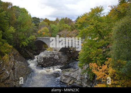 Invermoriston cade, altopiani, Scozia Foto Stock