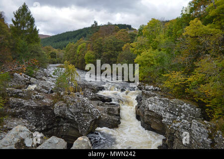 Invermoriston cade, altopiani, Scozia Foto Stock