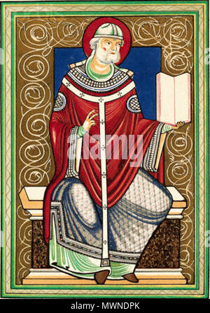 . Inglese: Gregorio I divenne papa nel 590 e viene effettuato grandi cambiamenti nella chiesa cattolica romana. Egli ha usato l'ufficio di governare e di fornire la cura pastorale di una grande area durante un tempo di poco l'amministrazione civile. Egli ha anche riformato la liturgia della Chiesa, introducendo il canto gregoriano. Gregory gli scritti sui santi, tra cui San Benedetto, ha contribuito alla crescita di monasteri Benedettini nel Medioevo. Datemodern sconosciuto - falso medievale. Sconosciuto 493 Papa Gregorio I Foto Stock