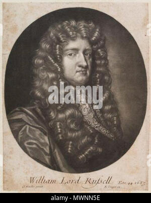 . Inglese: William Russell, Signore Russell (1639-1683) . circa 1683. Edward Cooper, dopo Sir Godfrey Kneller 533 William Russell Signore Russell Foto Stock