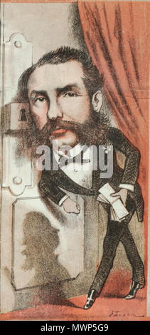 . Inglese: Caricatura di Ignazio Pollaky . Il 28 gennaio 1874. Faustin Betbeder (scansionato da Ohio State University Library) 491 Pollaky Foto Stock