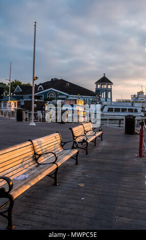 Passeggiando per Alexandria, Virginia, al di fuori di Washington DC e il fiume Potomac. La nautica paradise, New Scenic 5 posti e la vita attiva sull'acqua. La pace. Foto Stock