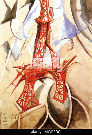 . Inglese: Torre contemporanea . tra il 1910 e il 1911 524 Robert Delaunay - contemporanea Torre - 1910-1911 - Collezione privata Foto Stock