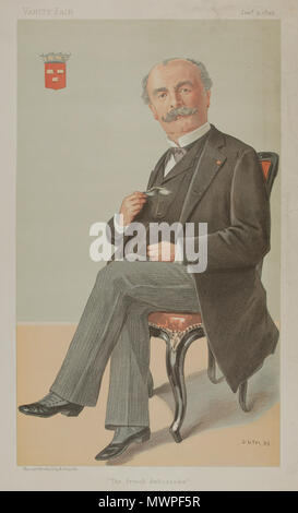 . Gli uomini del giorno n. 610: caricatura del barone Chaudron de Courcel, Ambasciatore francese per il Regno Unito. Leggere la didascalia "l'ambasciatore francese'. circa. 1894 (pubblicato il 31 gennaio 1895. Jean Baptiste Guth 126 Barone Chaudron de Courcel Vanity Fair 31 Gennaio 1895 Foto Stock