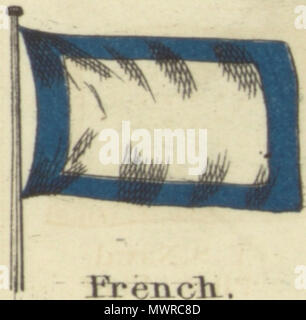 . Inglese: segnali per i piloti. Il francese. Johnson nuovo grafico di emblemi nazionali, 1868.jpg Johnson nuovo grafico di emblemi nazionali. La stampa mostra le bandiere dei vari paesi, quelle percorse da navi e il 'Signals per piloti." nell'angolo in alto a sinistra è il 'degli Stati Uniti 37-stella bandiera, nell'angolo in alto a destra è il "Royal Standard del Regno Unito Gran Bretagna & Irlanda'; nell'angolo in basso a sinistra è il "russo" Standard e nell'angolo in basso a destra è il 'Standard francese." Il flag su questo foglio differiscono leggermente da quelli su di un altro foglio numerato 4 [top left] e 5 [alto a destra]. Foto Stock