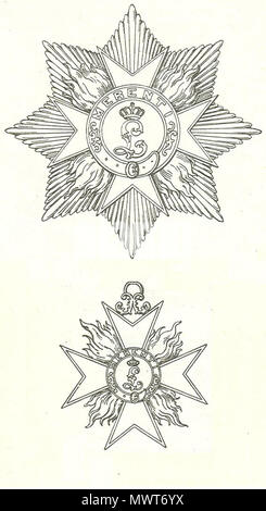 . Nederlands: Afbeelding uit 1893 van de mano van Maximilian Gritzner. Overleden nel 1902 van scansione Blz. 23 van het boek "Handbuch der Ritter- und Verdienstorden ' uitgegeven 1893 tekening van de nel 1902 overleden Maximilian Gritzner. Robert Prummel 10 lug 2008 16:40 (CEST) Gritzner, Adolf Massimiliano Ferdinando (Ps. Max Fernand) * 29.07.1843 Sorau (Provinz Brandenburg) † 10.07.1902 Steglitz Heraldiker . 19 novembre 2006 (originale data di caricamento). Uploader originale era Robert Prummel presso nl.wikipedia 576 Ster en juweel van de Militaire Orde van Verdienste van Beieren Foto Stock