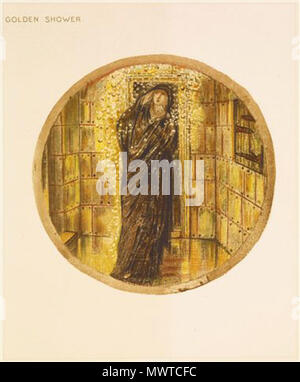 . Inglese: secondo il Birmingham Musei sito 'una pagina dalla edizione facsimile di Burne-Jones' Fiore libro, uno di 38 disegni ad acquerello riprodotto da Henri Piazza et Cie, per la raffinata arte della società, Londra in 1905.' Fiore a cui si fa riferimento è 'Golden Shower' . 1905 596 Il Fiore libro - Golden Shower Foto Stock