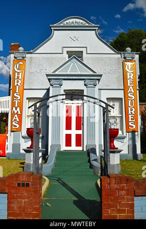 Il masonic hall di Tenterfield nel nord del Nuovo Galles del Sud, Australia, celebrare il Natale Foto Stock