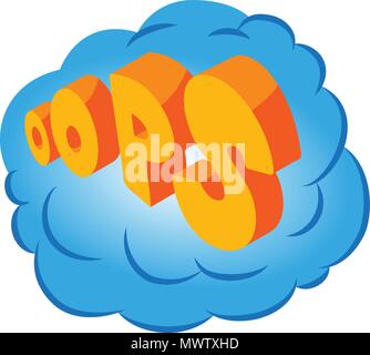 Oops discorso bolla icona, stile isometrico Illustrazione Vettoriale