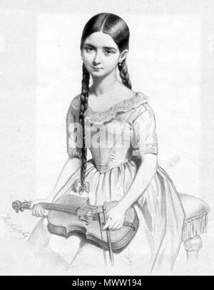 . Inglese: Italiano violinista e compositore Teresa Milanollo (1827-1904) da Marie-Alexandre Alophe (1812-1883). 1841. Alophe Marie-Alexandre (1812-1883) nomi alternativi Marie-Alexandre Alophe, dit Menut Descrizione pittore francese, litografo e fotografo, Data di nascita e morte 6 Giugno 1812 10 aprile 1883 Luogo di nascita e morte Parigi Parigi competente controllo : Q1897090 VIAF: 42105037 ISNI: 0000 0001 2129 9636 ULAN: 500048304 LCCN: N97862597 GND: 104240911 WorldCat 591 Teresa Milanollo da Marie-Alexandre Alophe Foto Stock
