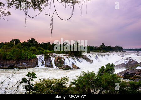 Don Pha Pheng cascata, Laos Foto Stock