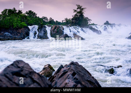 Don Pha Pheng cascata, Laos Foto Stock