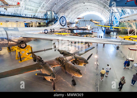 Virginia Chantilly,Air Space Museum,storia,mostra collezione,mostra vendita formazione,impara,informazioni,Steven F. Udvar Hazy Center,centro, Foto Stock