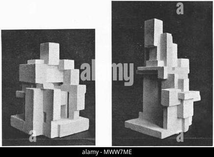 . Due sculture di Georges Vantongerloo. c 1919. Da / Afkomstig uit: De Stijl, vol. 3, nr. 2 (dicembre 1919). Vedere digitale libreria Dada. Theo van Doesburg. Klassiek-Barok-moderno. Antwerpen: De Sikkel, 1920. Theo van Doesburg. Classique-Baroque-moderne. Anvers: De Sikkel, 1921. . Circa 1919. Anonimo (fotografo) 618 due sculture di George Vantongerloo Foto Stock