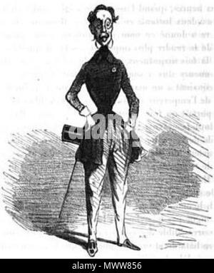 . Français : Caricatura de Changarnier par Cham. 1850. Cham (Amédée de Noé) 122 Changarnier par Cham Foto Stock